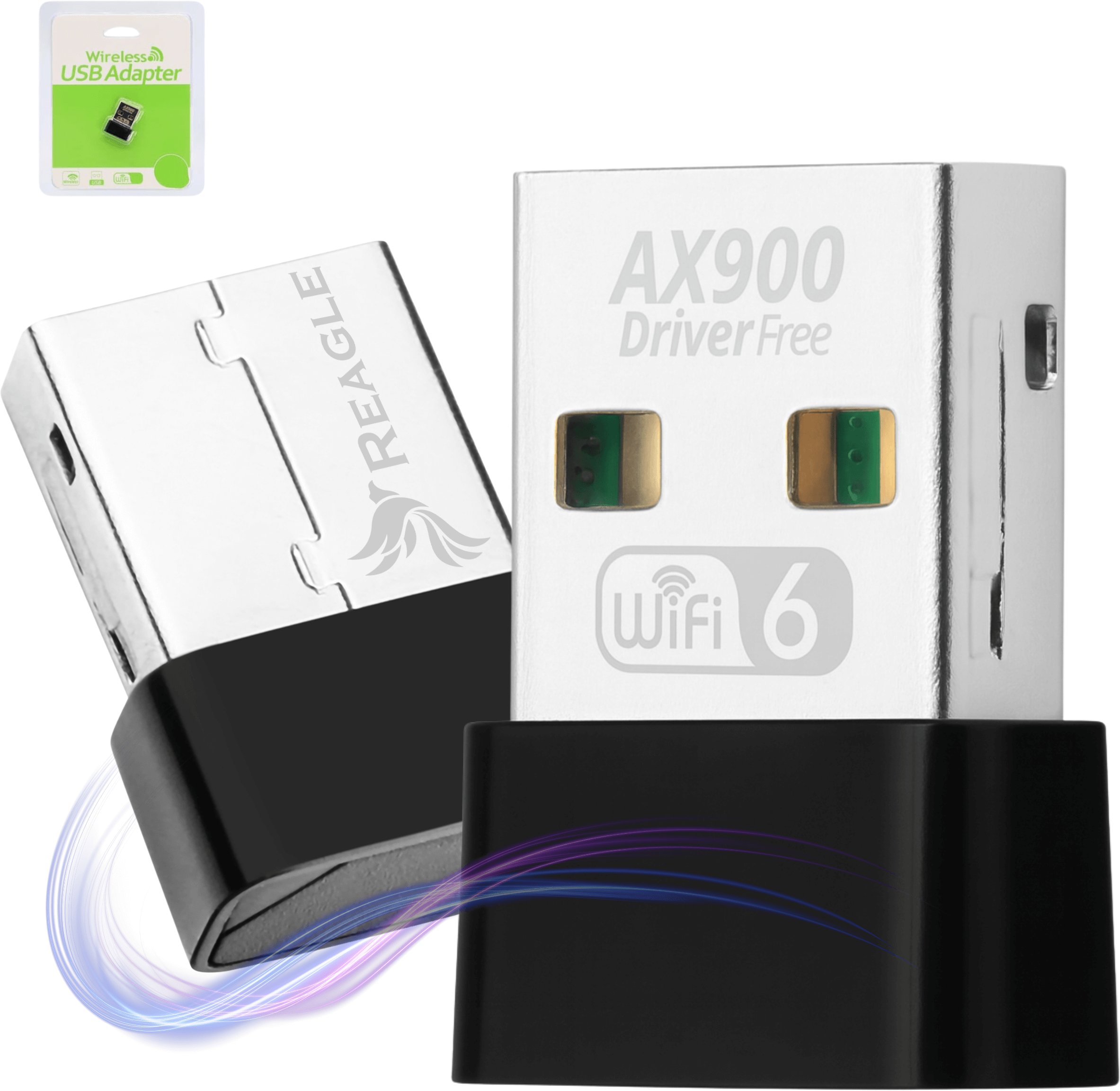 ADAPTER KARTA SIECIOWA WiFi 6 NA USB NANO Wi-Fi 900Mbps 5.8GHz WPA3 AX900