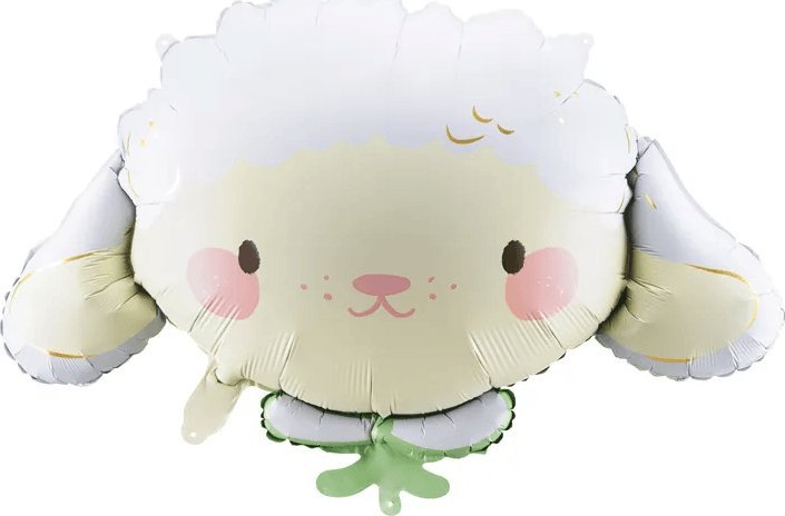 Balon foliowy Owieczka wielkanocna biała na hel