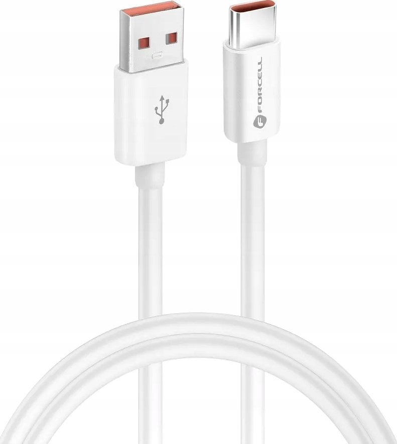 Kabel USB ForCell USB-A - USB-C 1 m Biały