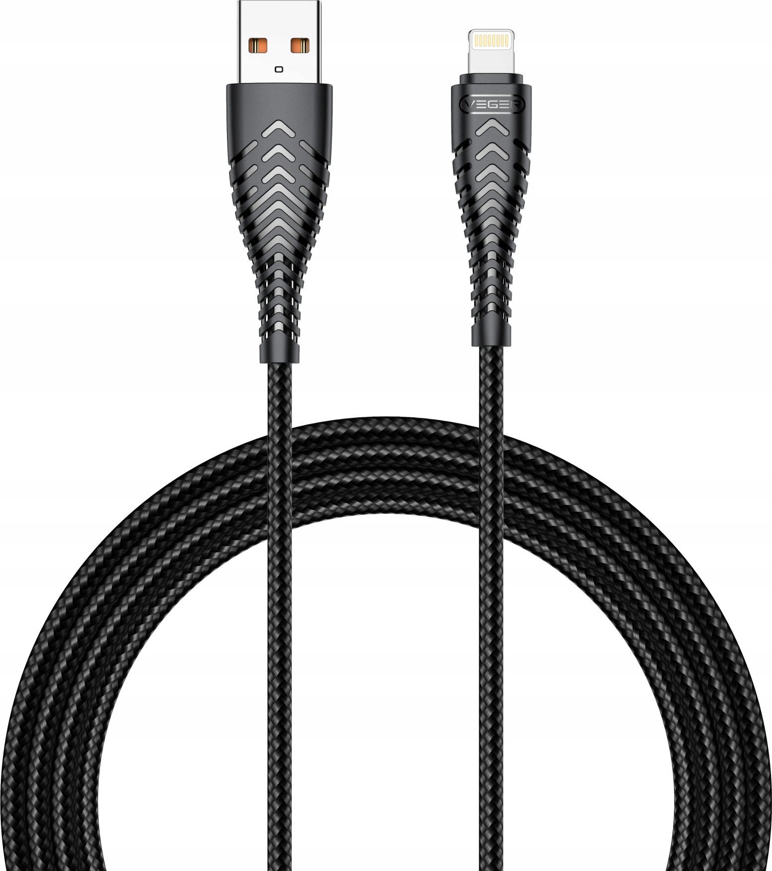 Kabel USB Veger USB-A - Lightning 1.2 m Czarny