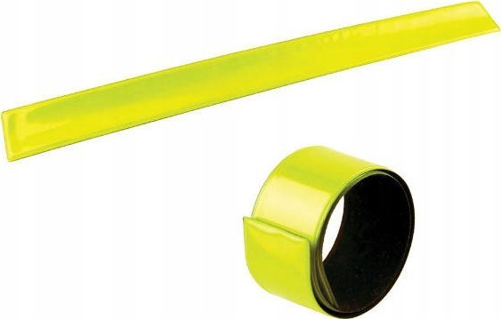 Opaska Odblaskowa na Rękę Ramię Samozaciskowa Uniwersalna Żółta Odblask