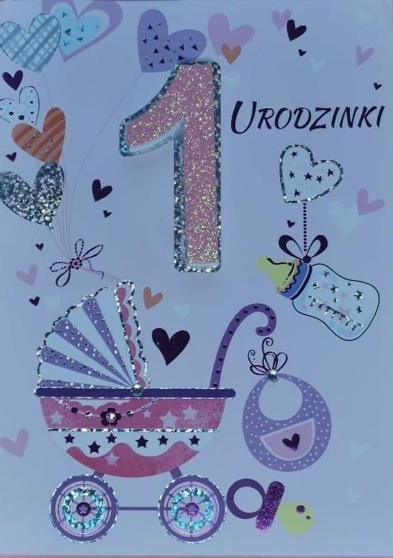 Panorama Kartki karnet Premium + koperta P-UP-001 "1" Roczek Panorama