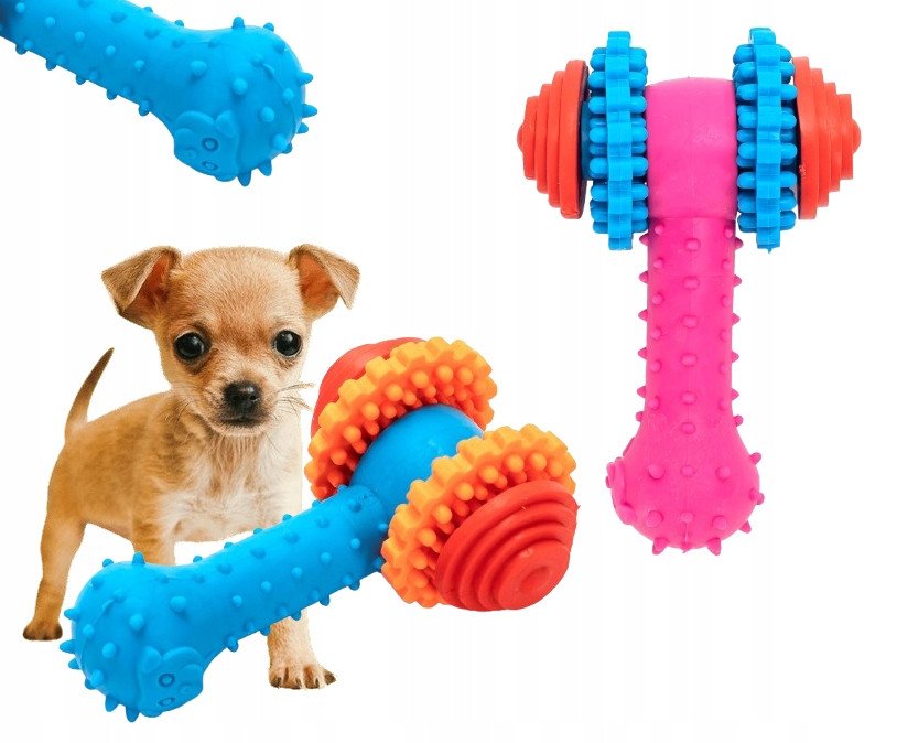 Młotek z ringami kostka zabawka dla psa 7.3x10cm do czyszczenia zębów