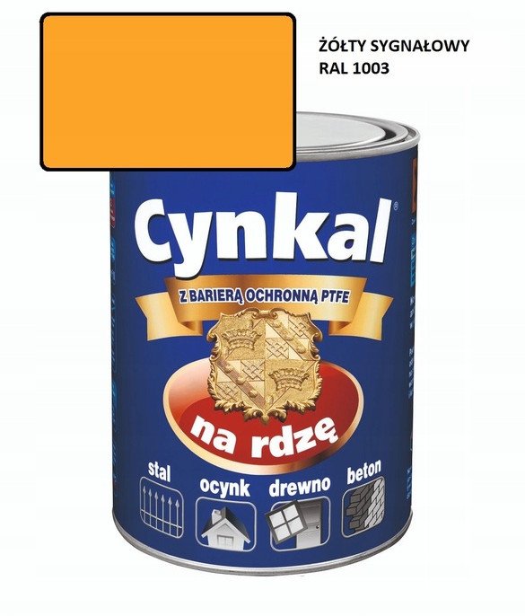 GRUNTOEMALIA AKRYLOWA CYNKAL 0,7L ZÓŁTY SYGNAŁOWY 1003