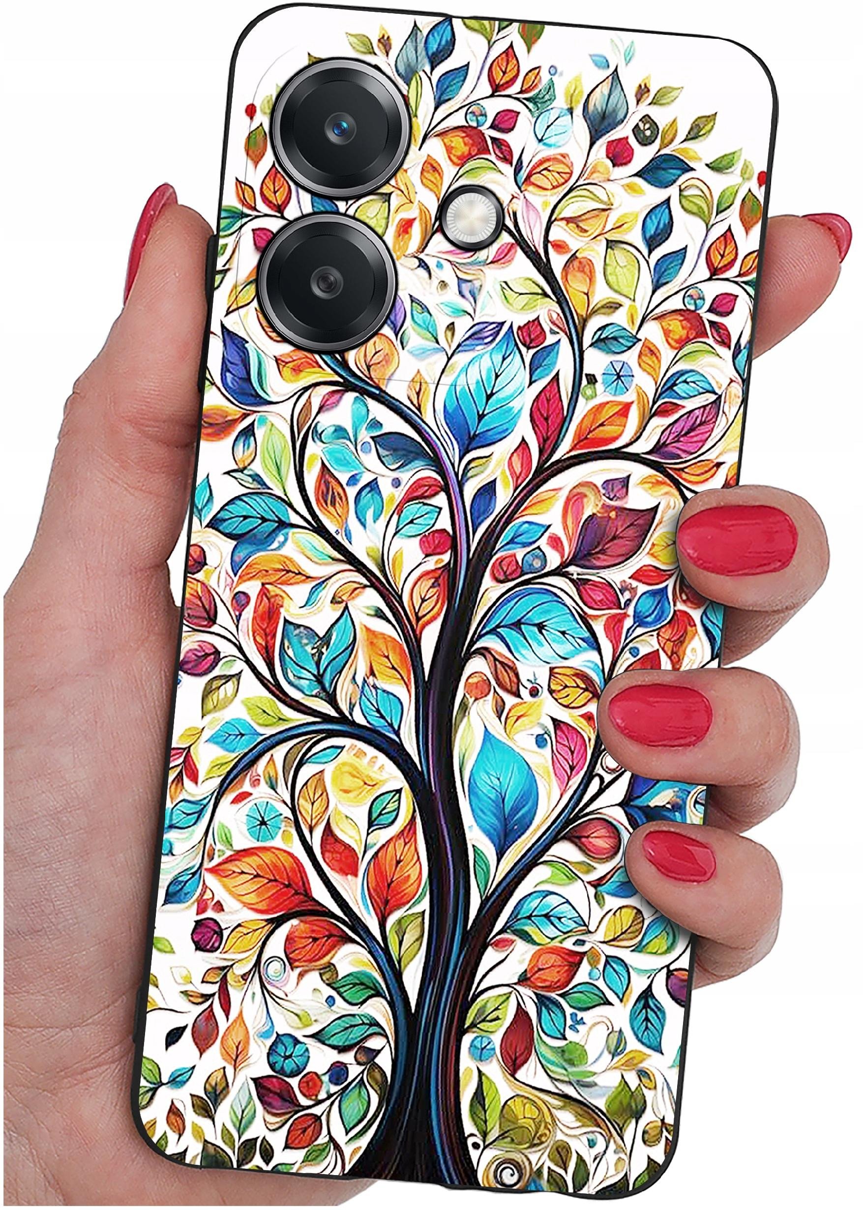 Etui do Oppo A40 | A40M | WZORY | SILIKONOWE MATT SZKŁO 9H