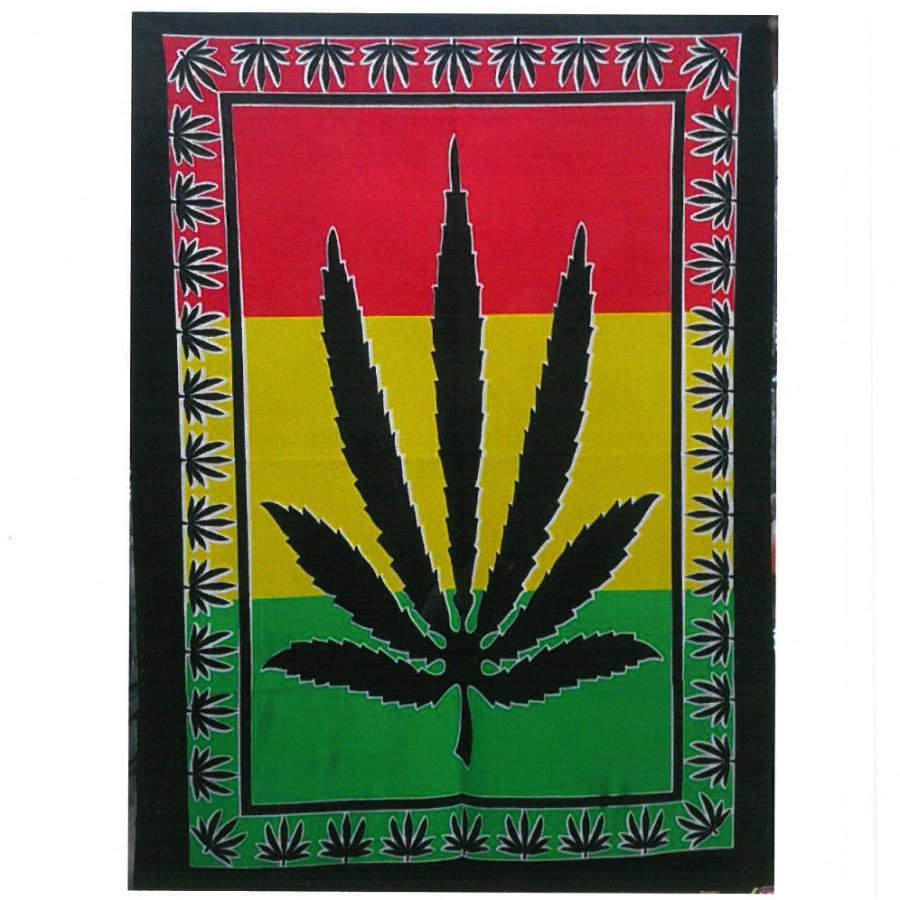 Bawełniane Tkaniny Ścienne - Herbal Leaf