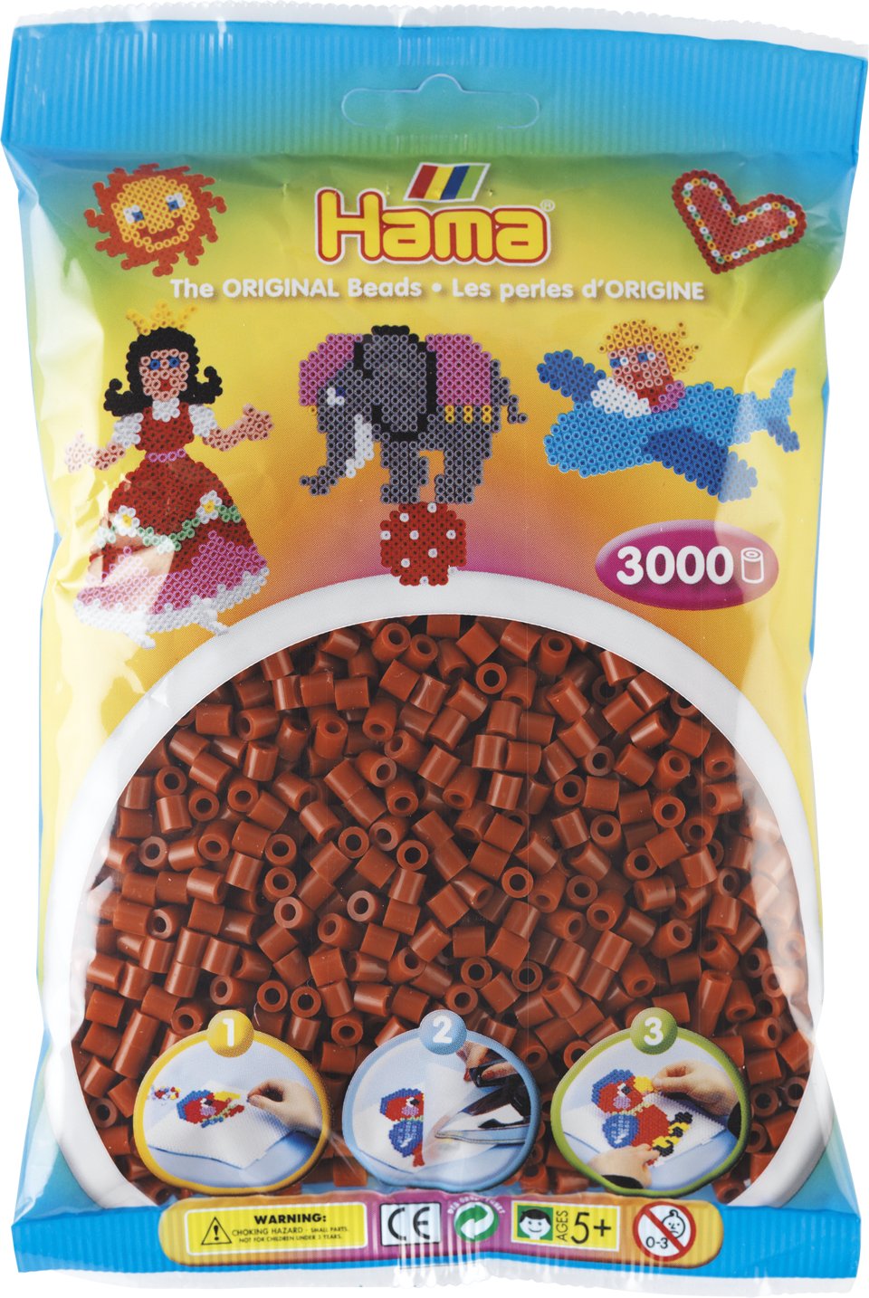Hama Beads Hama Beads 201-20, Brown, Tube bead, 3000 pc(s)