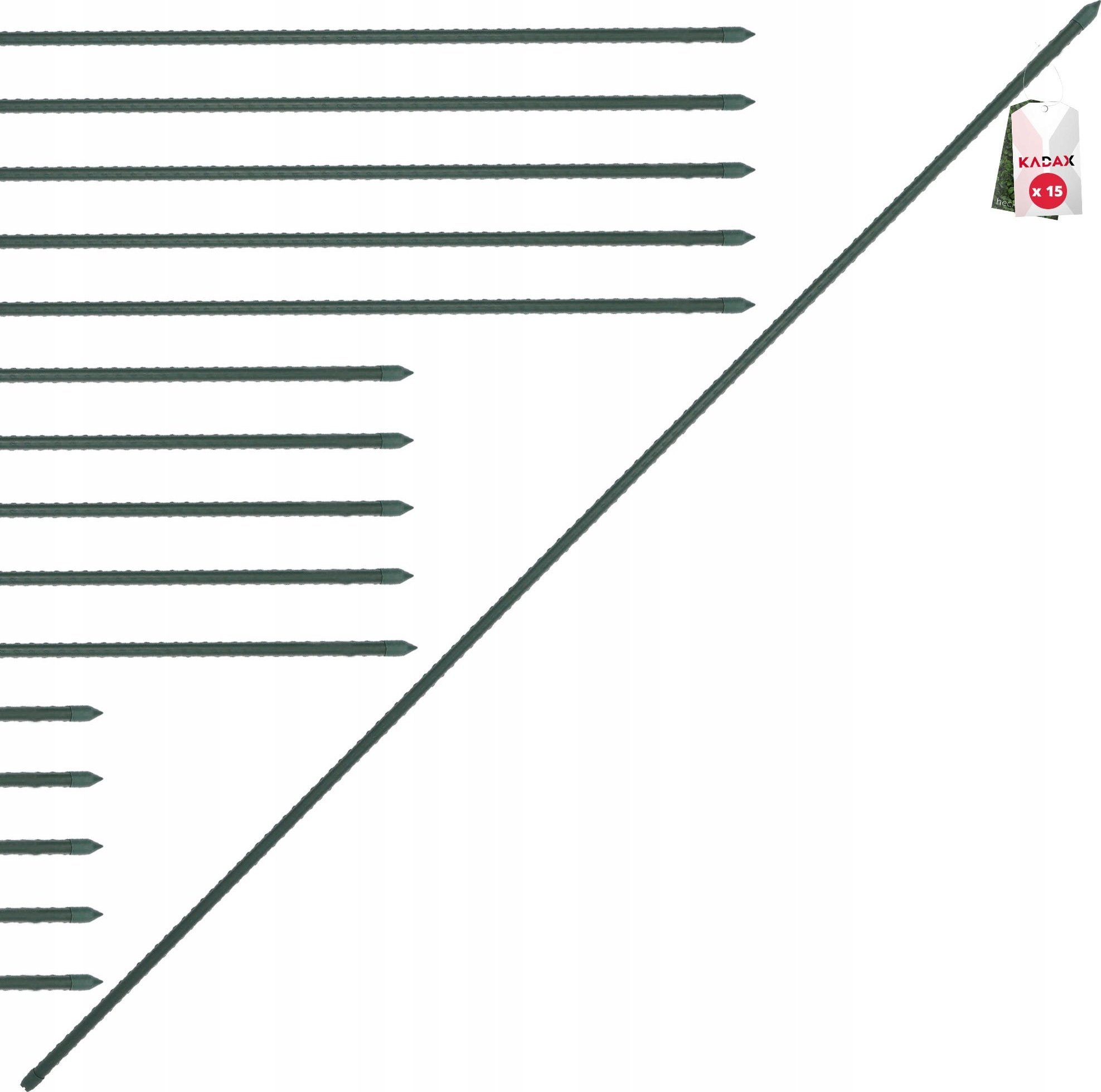 Kadax Tyczka Podpórka Roślin Stal Powlekana 180cm 15szt