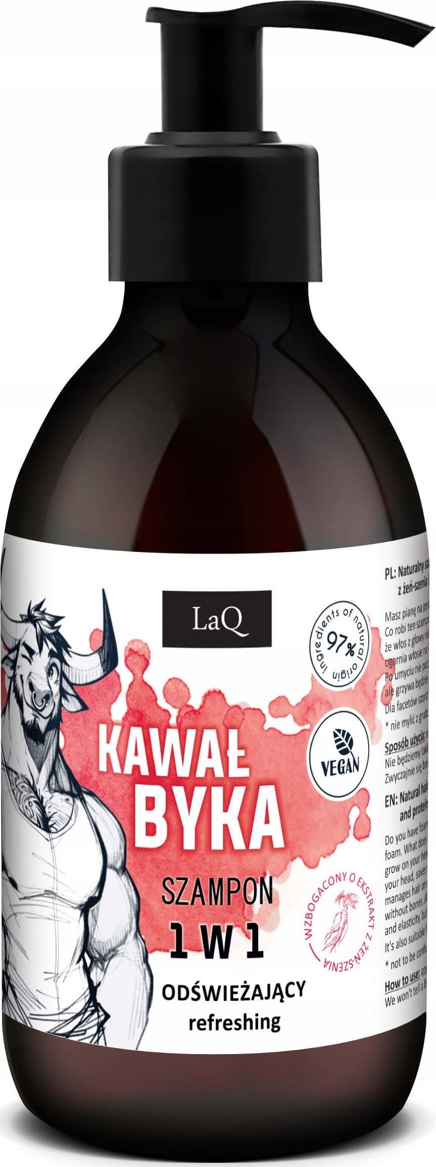 Alkotest LAQ_Odświeżjący szampon do włosów Kwał Byka 500ml