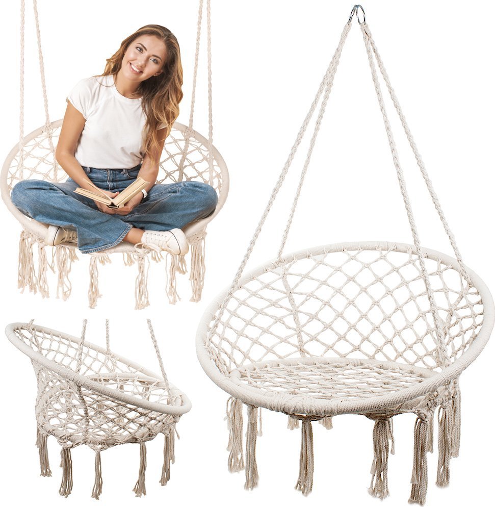 Verk Hamak fotel wiszący huśtawka bocianie gniazdo huśtawka boho do domu ogrodu Hamak fotel wiszący huśtawka bocianie gniazdo huśtawka boho do domu og