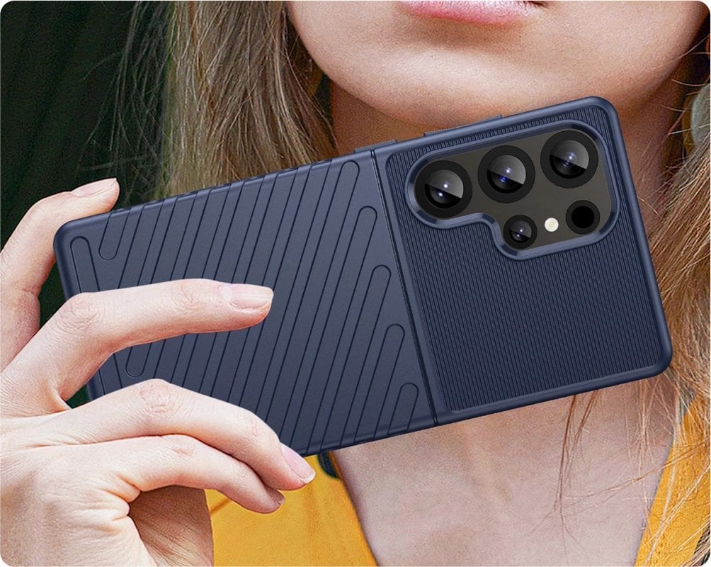 Thunder Case etui do Samsung Galaxy S25 Ultra silikonowy pancerny pokrowiec - niebieskie