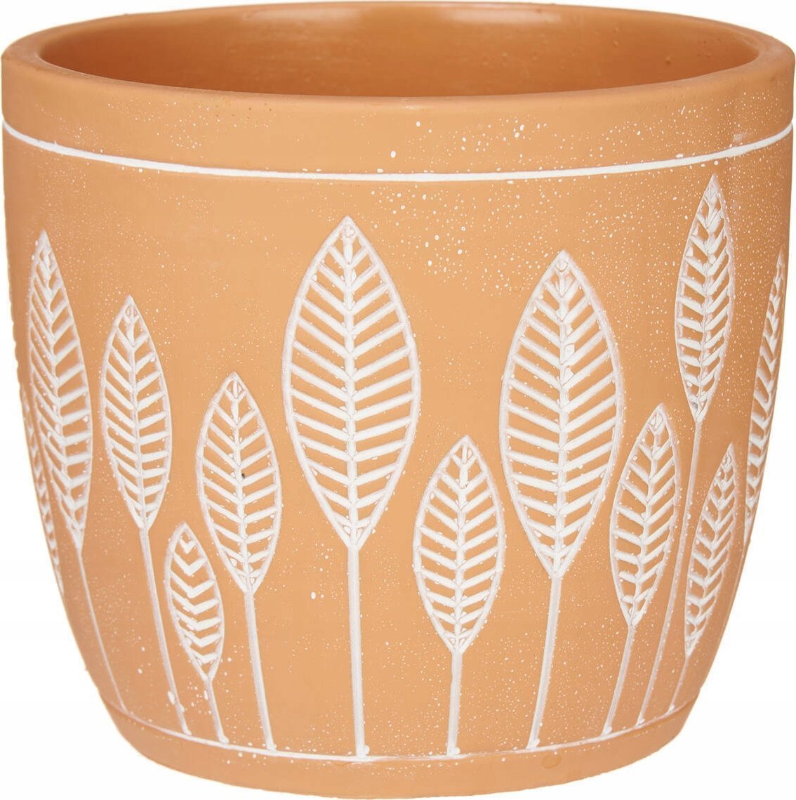 Ibergarden Osłonki na doniczki z terakoty LEAVES