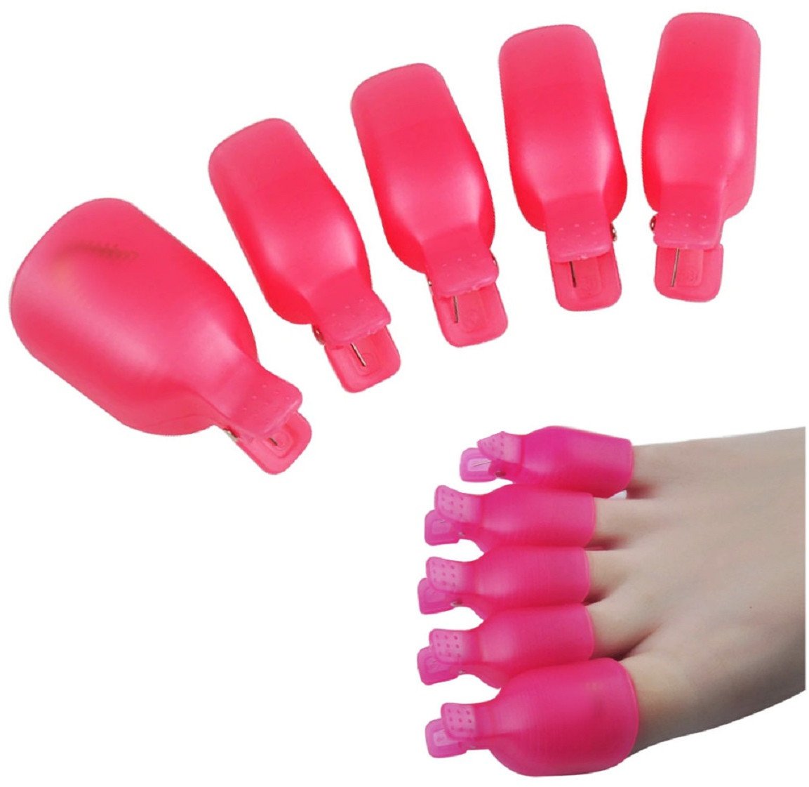 TG56481 KLIPSY DO USUWANIA HYBRYDY AKRYLU ŻELU ZE STÓP 5SZT. KLIPS