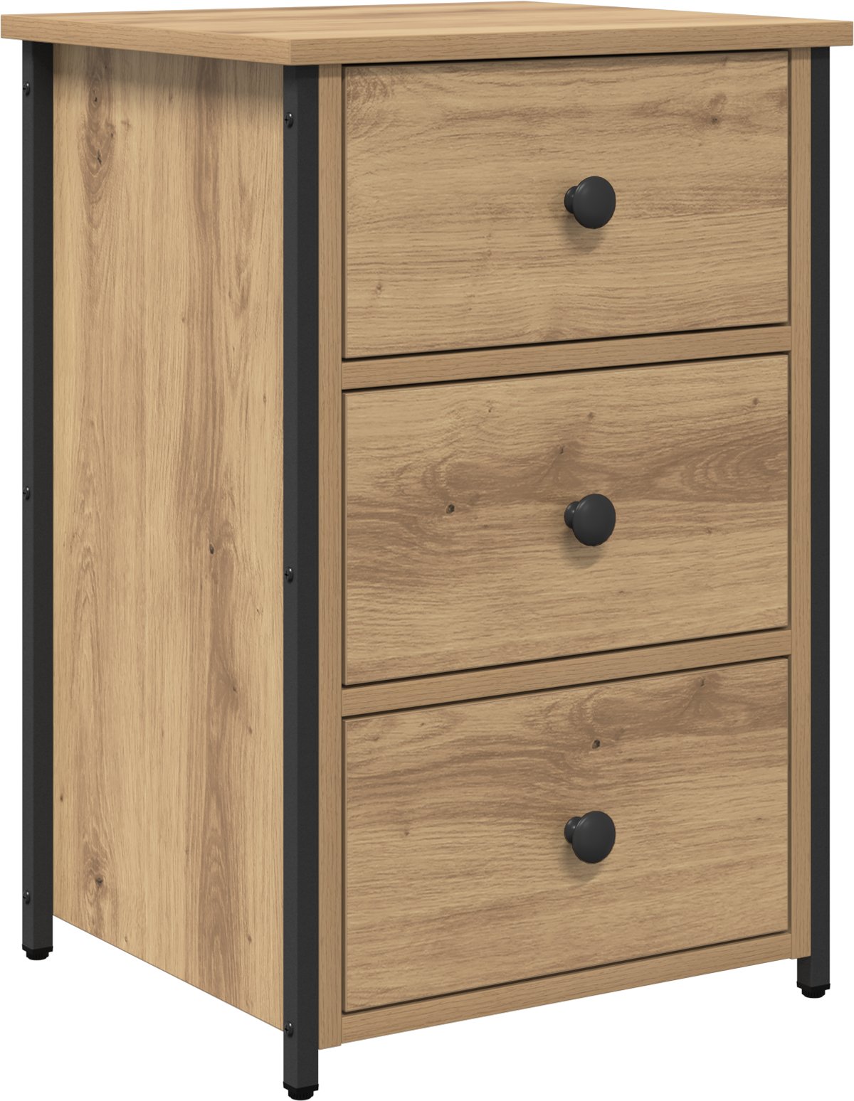 vidaXL Stolik nocny Dąb artystyczny Materiał drewnopochodny Kompaktowy