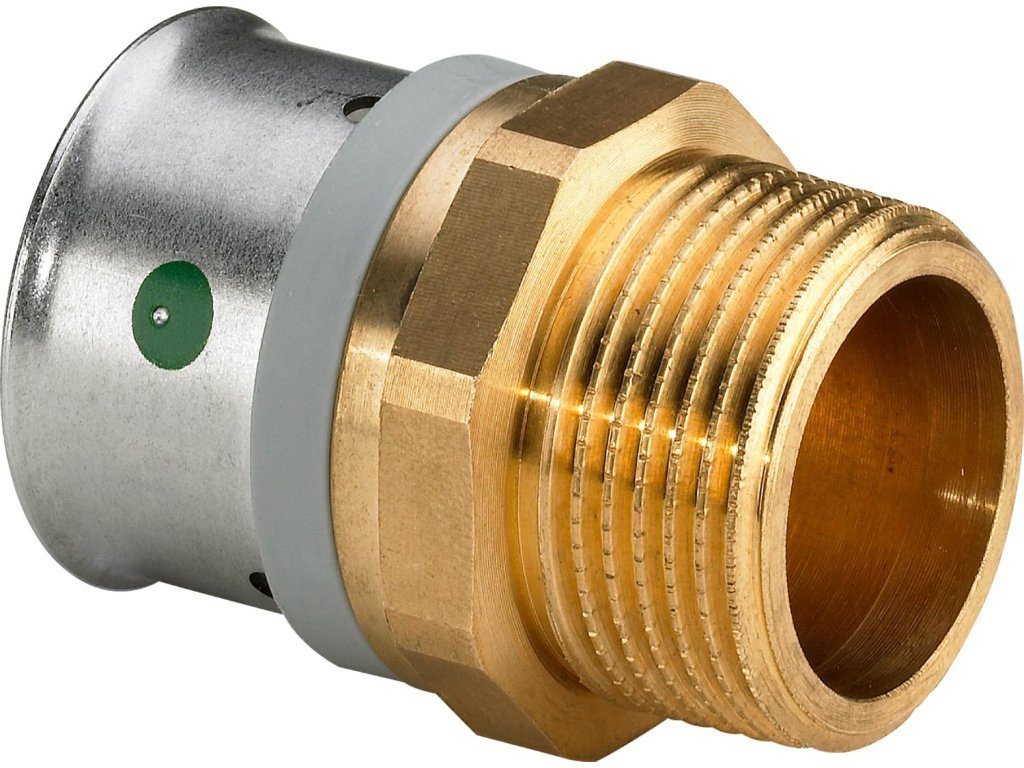 Kształtka przejściowa 20 x 1/2 braz / blyszczacyŁącznik do rur