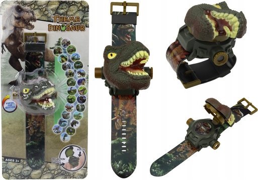 Zegarek projektor 3D Dinozaur Tyranozaur Rex