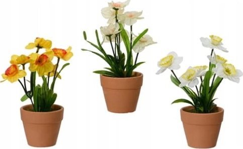 Kaemingk Sztuczna roślina wiosenna żonkil w doniczce 1 szt 18x7,5 cm