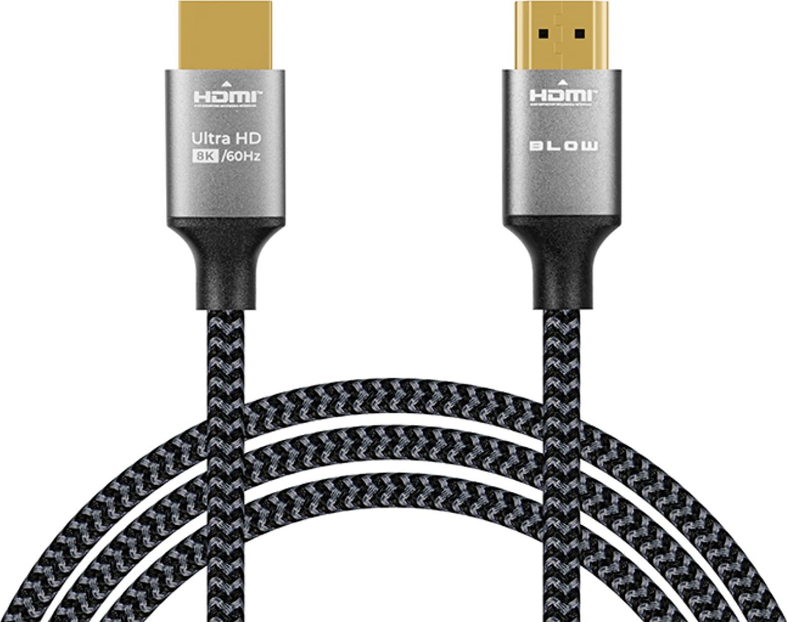 Kabel Blow 92-684# Przyłącze hdmi-hdmi 8k 5m plecionka