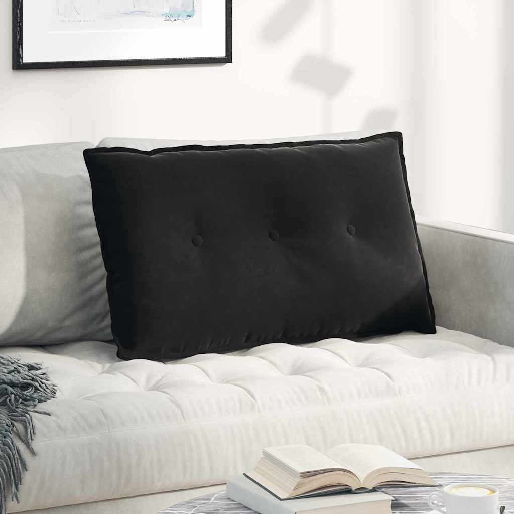 vidaXL Poduszka na plecy Czarny 80 x 50 cm Tkanina sztruksowa