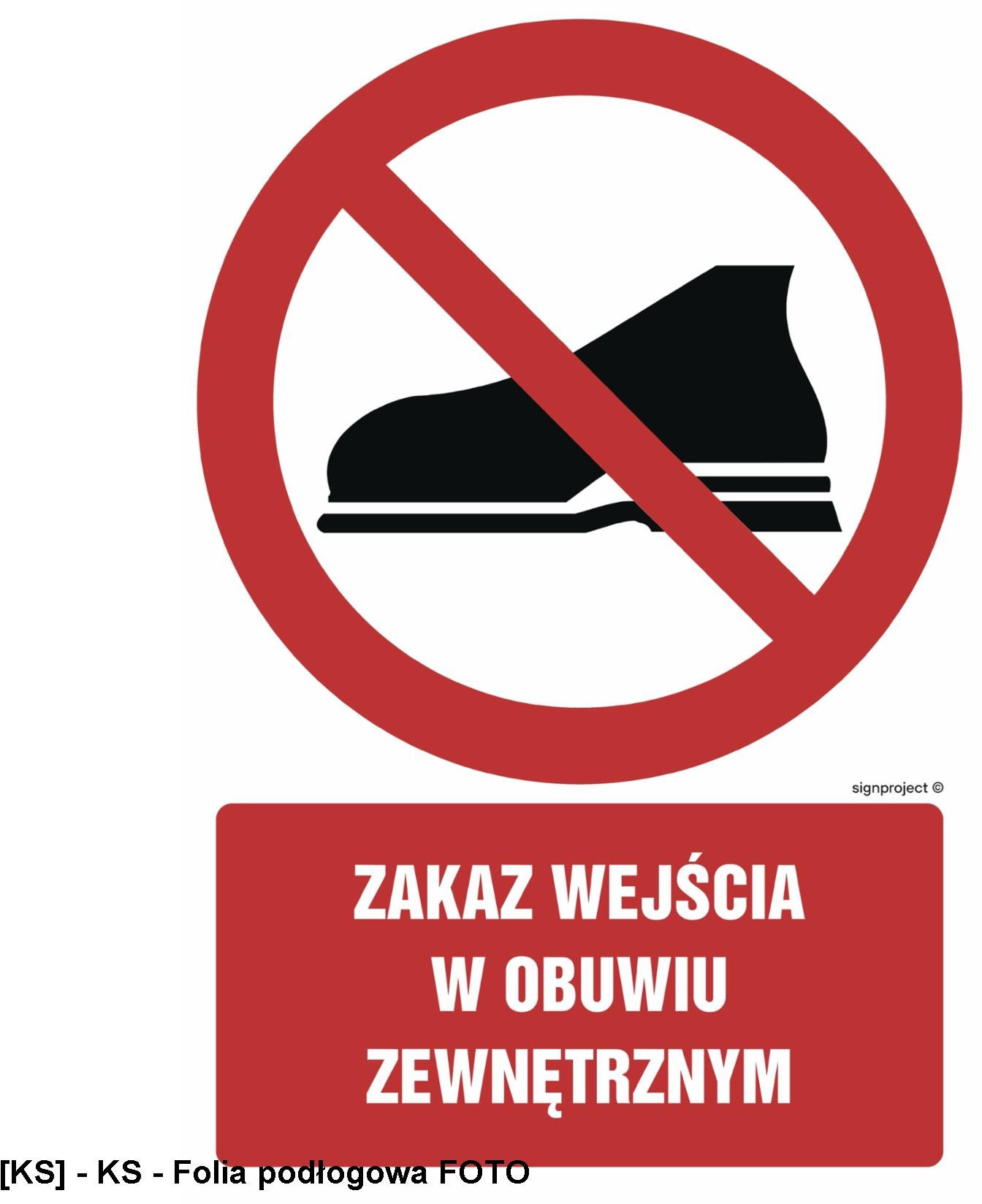 GC023 - Zakaz wejścia w obuwiu zewnętrznym 700x1050
