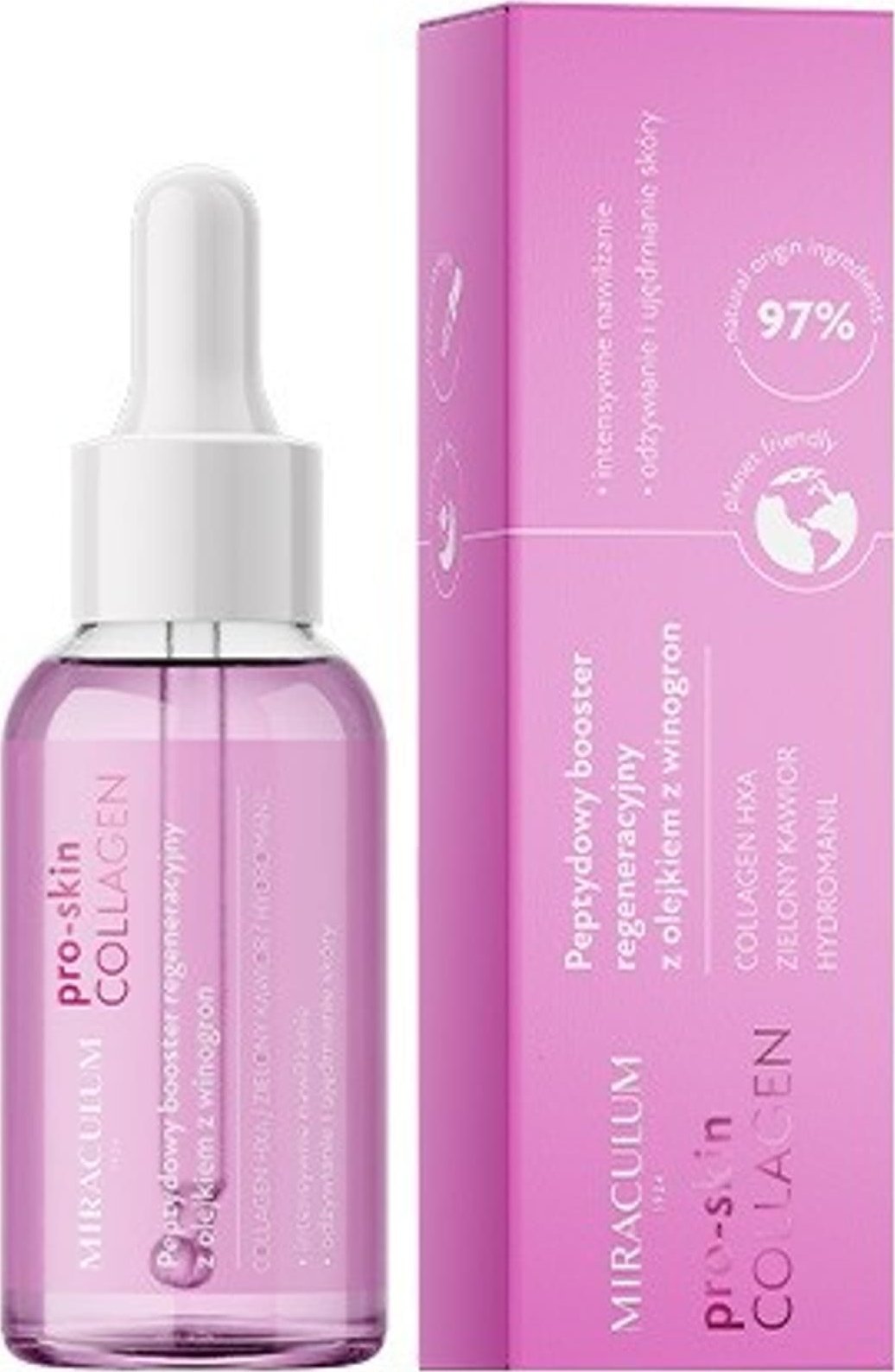 Miraculum Miraculum Collagen Pro-Skin Peptydowy Booster regeneracyjny z olejkiem z winogron 30ml