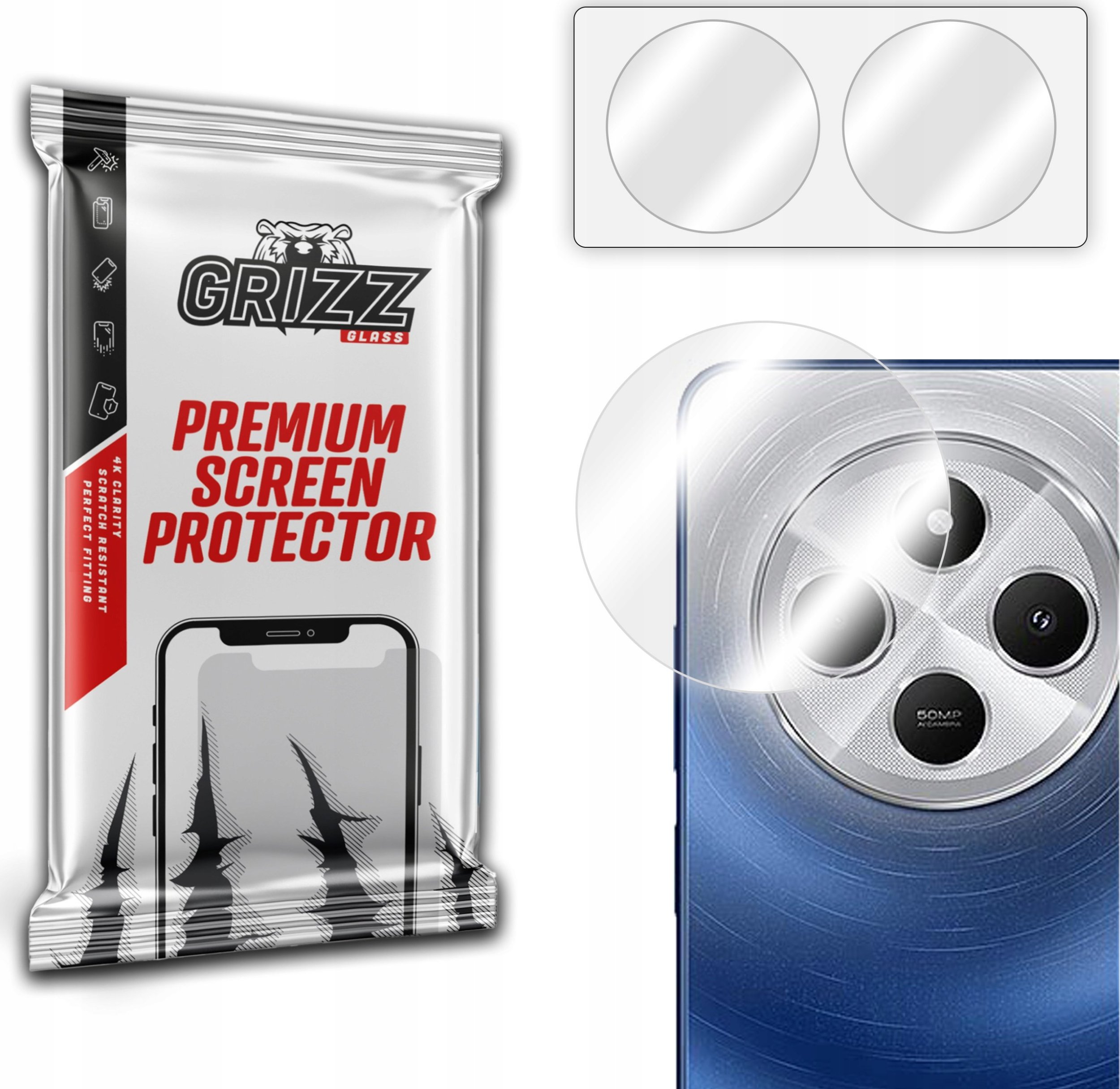 GrizzGlass Szkło na aparat GrizzGlass HybridGlass Camera do Xiaomi Redmi A4