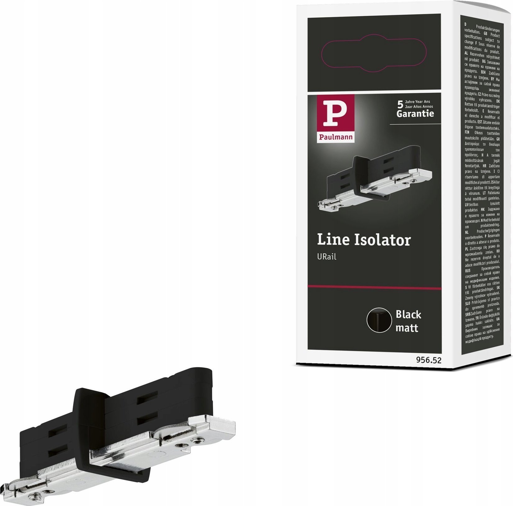Paulmann Rozłącznik szynowy URail czarny mat / metal