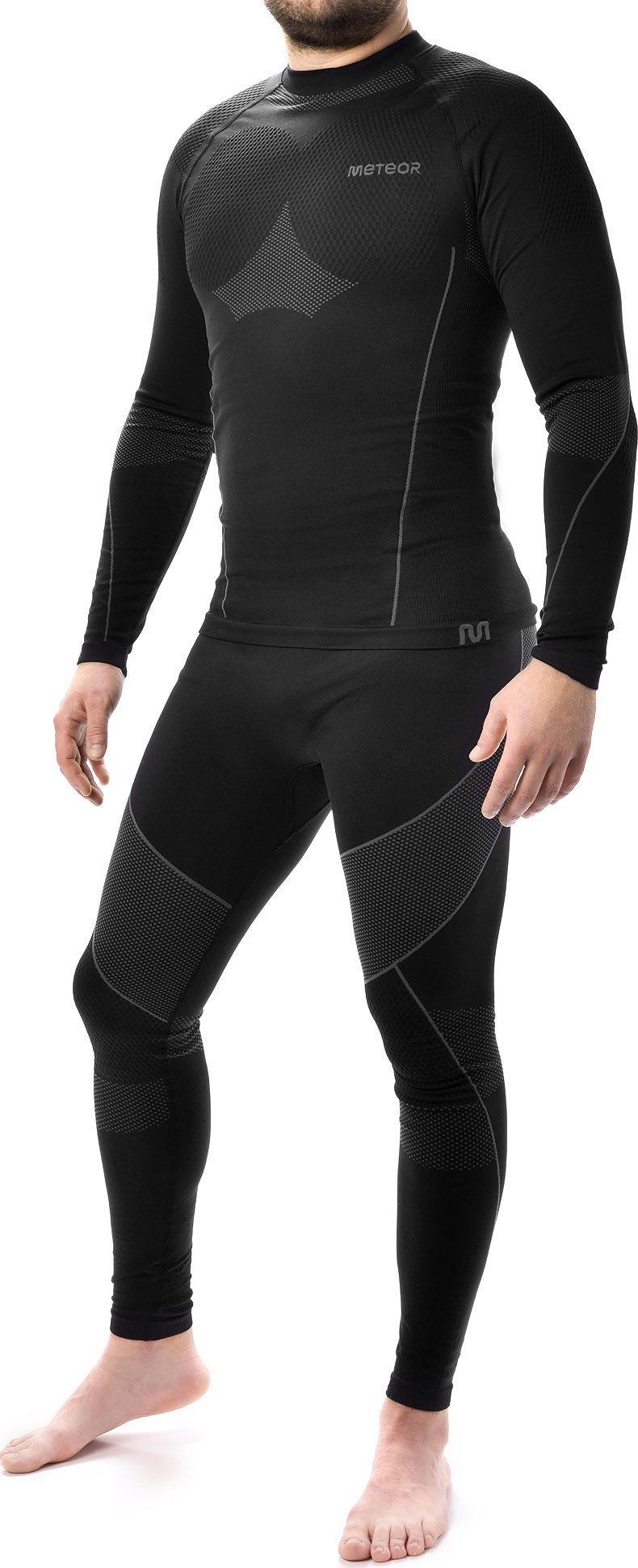 Meteor Męska bielizna termoaktywna XL/ XXL czarny Uniwersalny