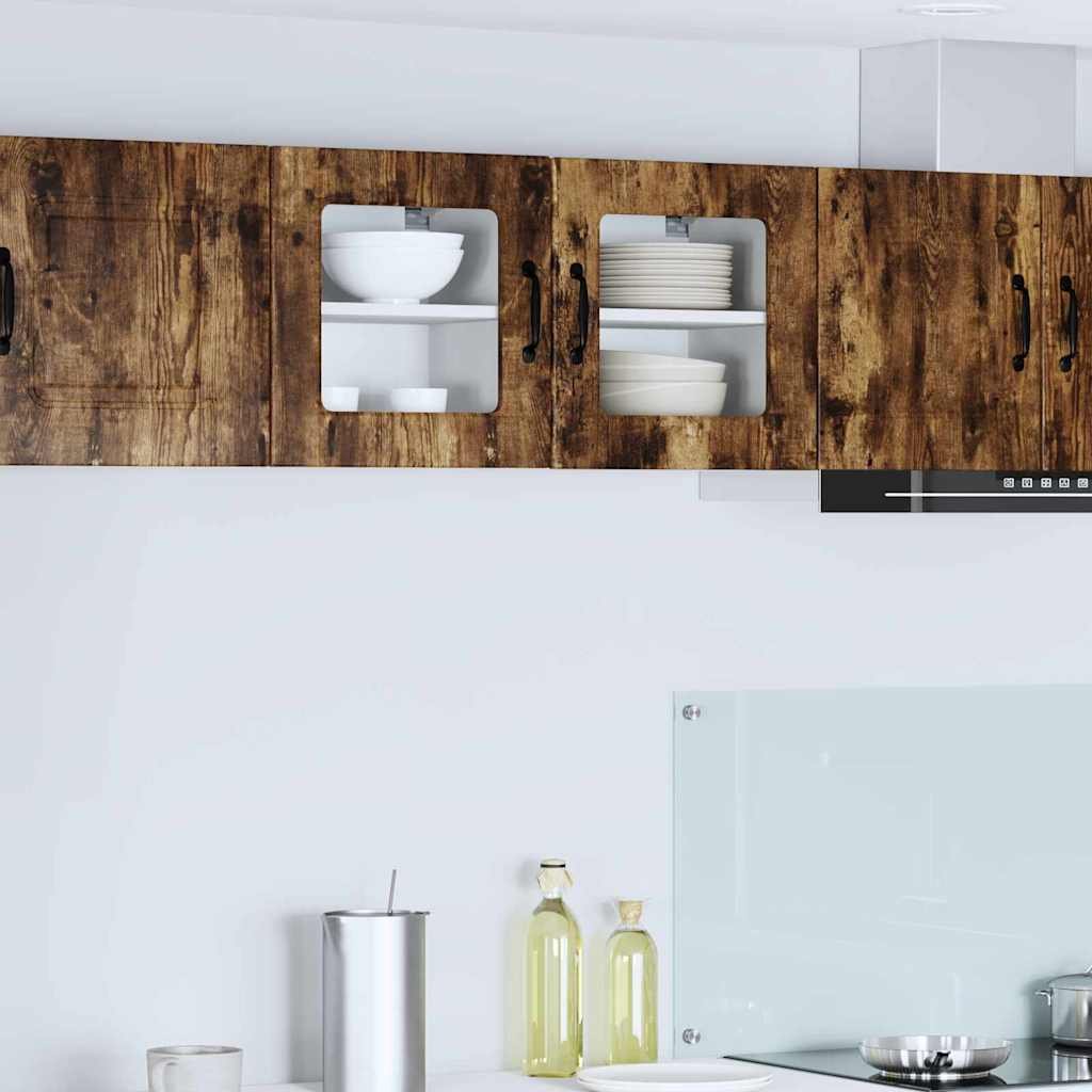 vidaXL Szafka kuchenna z półką 2 pcs Dąb wędzony 40 x 31 x 40 cm