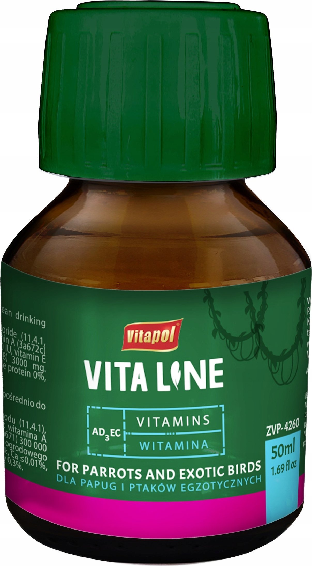 Vitapol Vitaline AD3EC dla ptaków egzotycznych 50ml