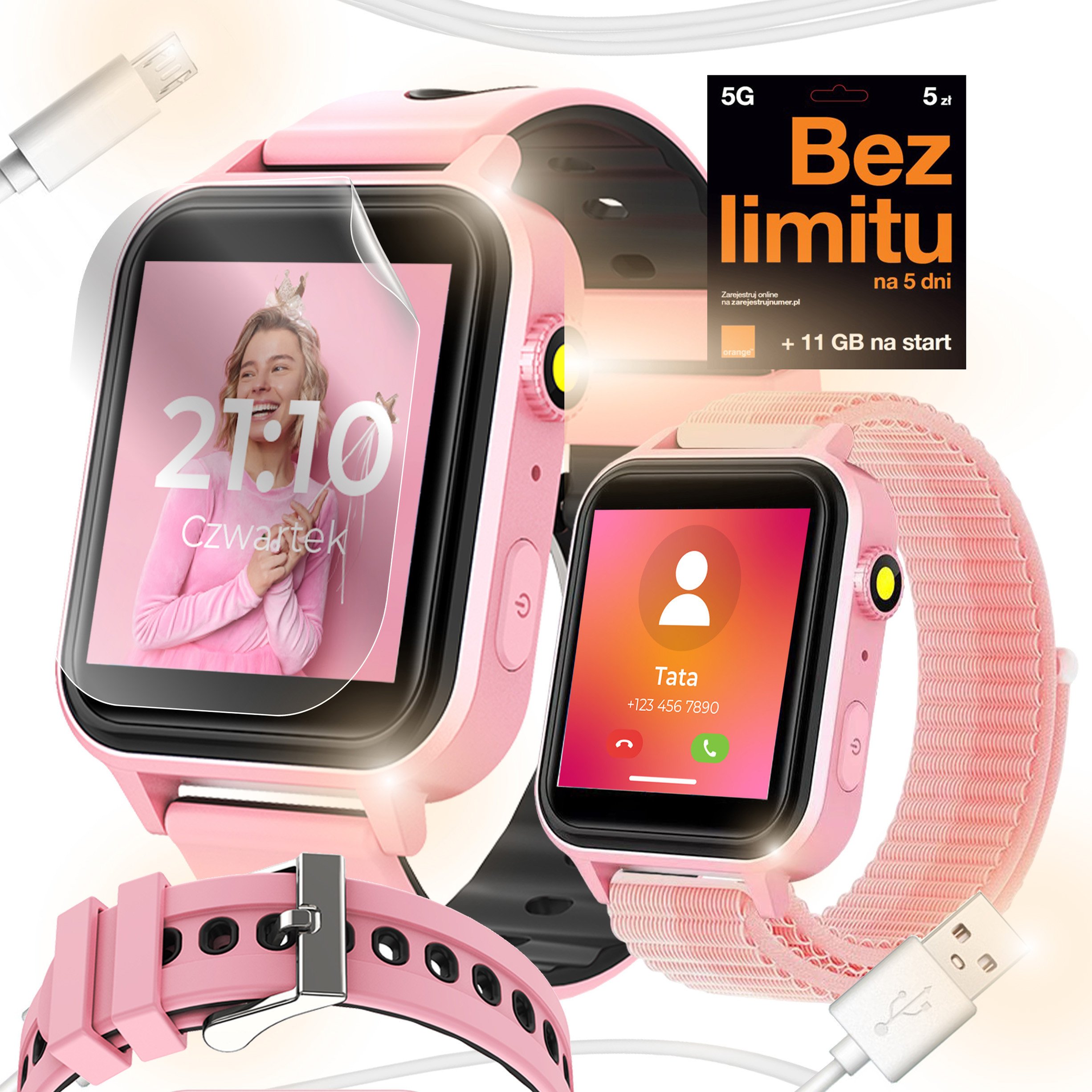 SMARTWATCH ZEGAREK TELEFON DLA DZIECI ROZMOWY MUZYKA GRY LATARKA KROKOMIERZ