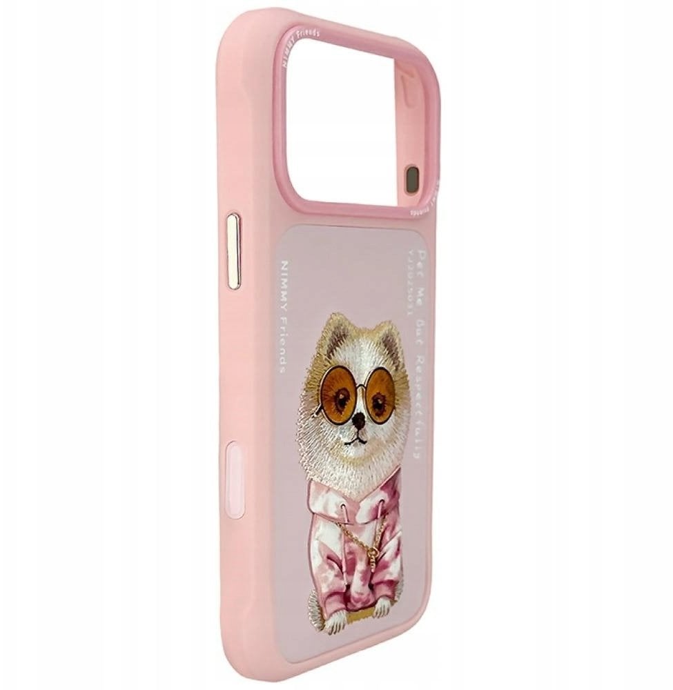 Etui Nimmy Glasses Cool Dog do iPhone 17 Pro Max rozowy