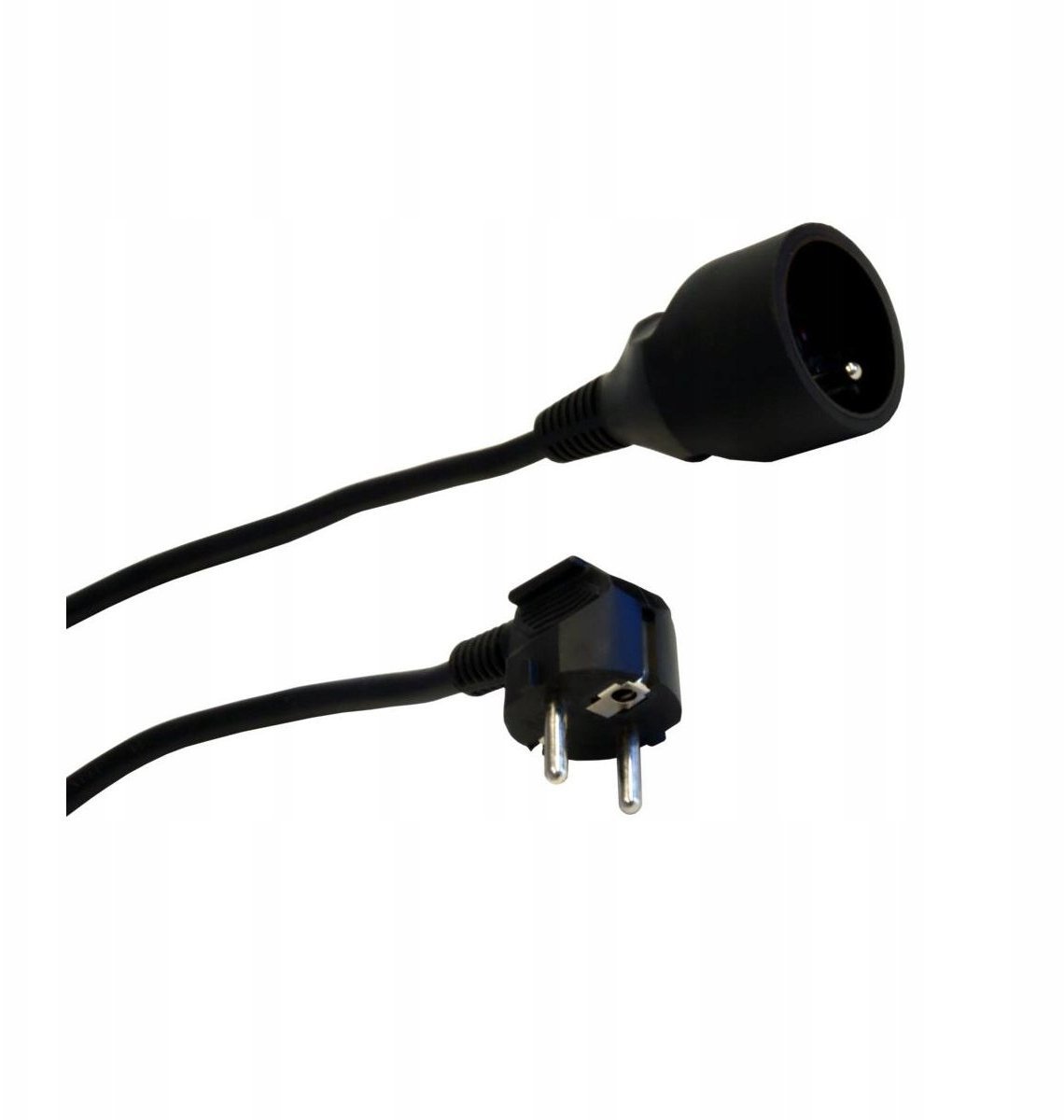 Przedłużacz 1-gniazdowy, 5m, 3x1,5mm OWY czarny 28223