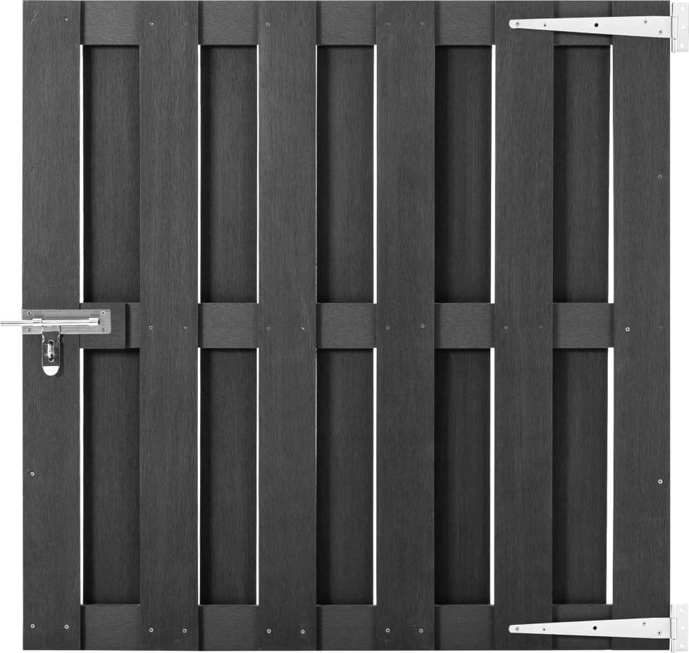 vidaXL Bramka ogrodowa, WPC, 100 x 100 cm, szara