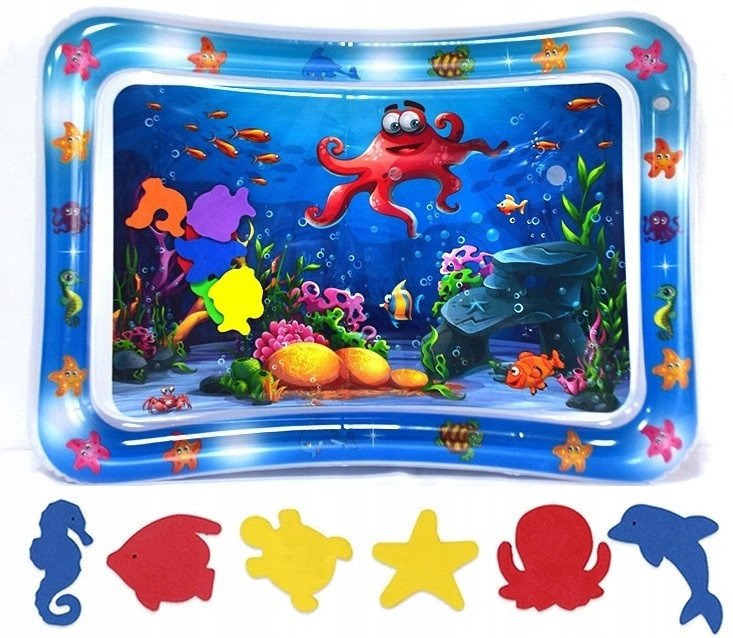 Dmuchana Mata Wodna Sensoryczna Dla Niemowląt 69cm - Zabawka Edukacyjna