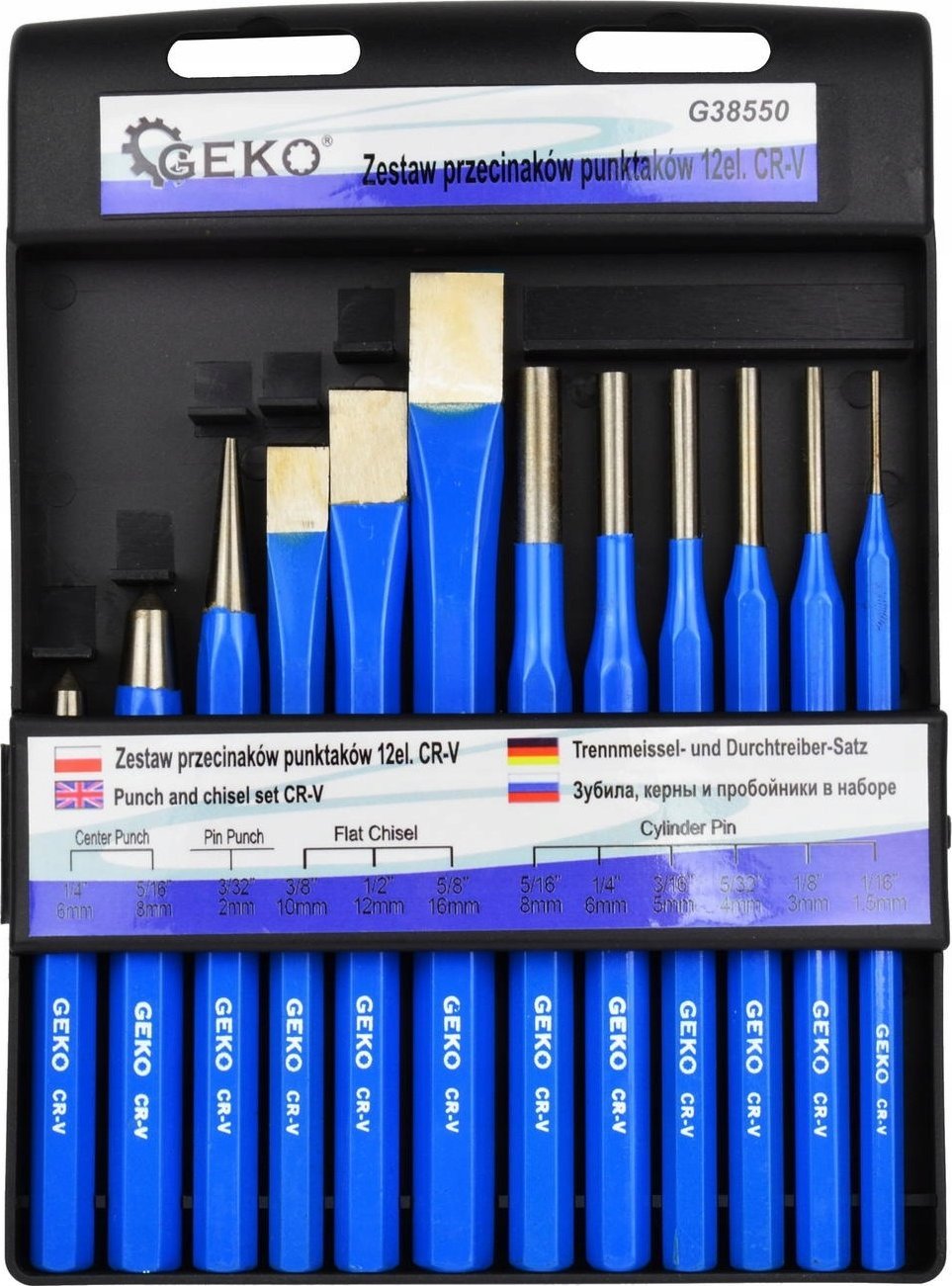 Geko Zestaw przecinaków i punktaków (12el) G38550 GEKO
