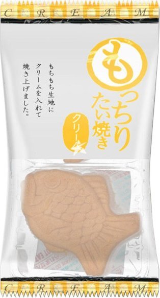Atmosphera Mocchiri Taiyaki Cream, ciasteczka z kremem angielskim 2 szt. - Tada Seika