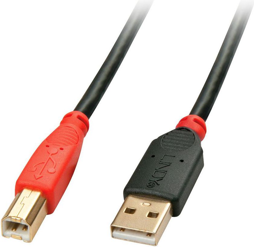 Kabel USB Lindy USB-A - USB-B 15 m Czarny (42762)