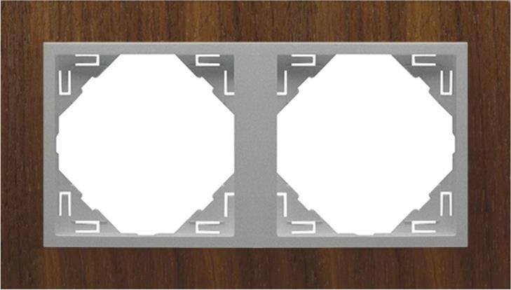 Efapel EFAPEL ARBORE RAMKA 2-KROTNA ORZECH WŁOSKI ALUMINIUM 90920 TNA