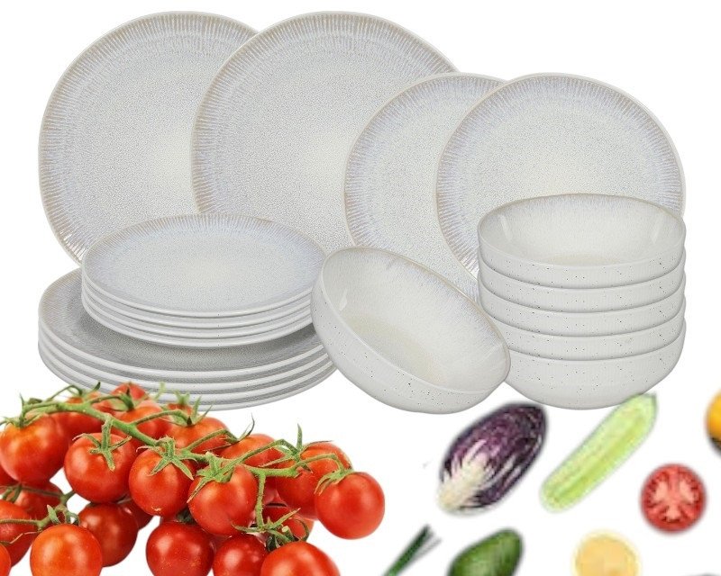 Zestaw obiadowy talerzy 18 szt. Kea