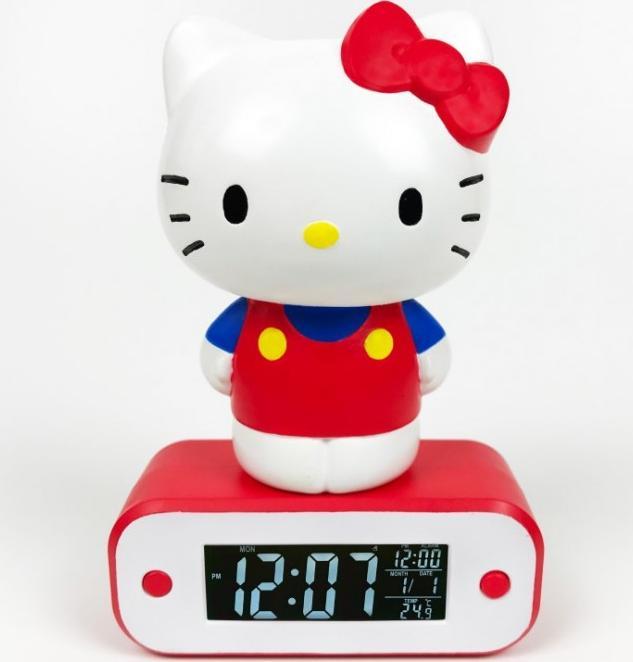 Teknofun Budzik z lampką LED z motywem Hello Kitty