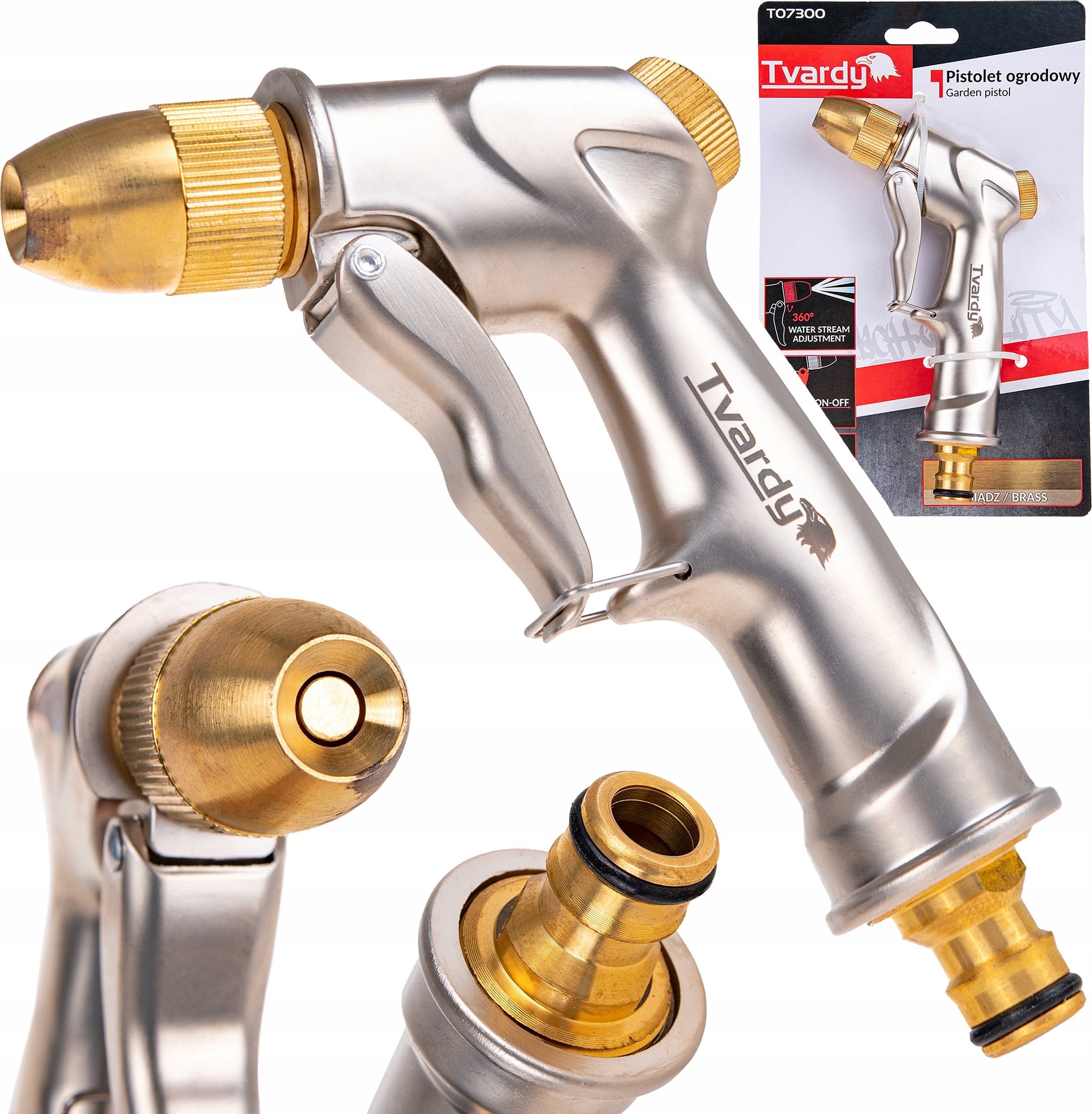 Pistolet ogrodowy regulowany BRASS-LINE (36)