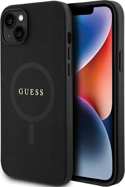 Guess GUHMP15MPSAHMCK iPhone 15 Plus 6.7" czarny hardcase Saffiano MagSafe
