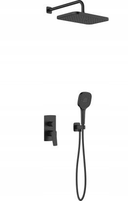 4529-501-81 / KFA / MALAGA / ZESTAW NATRYSKOWY PODTYNKOWY BLACK /