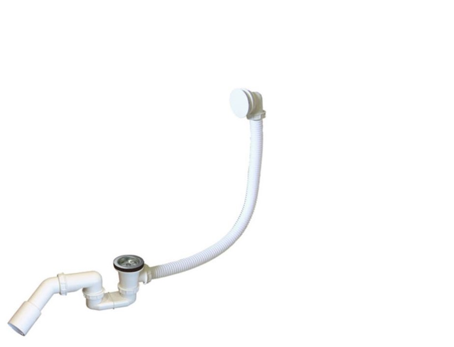 Syfon Rawiplast Zestaw odpływowo-przelewowy z sitkiem i korkiem gumowym metal (A309M50)