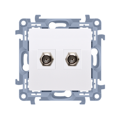 Kontakt-Simon Gniazdo antenowe SAT podwójne końcowe biały (CASF2.01/11)