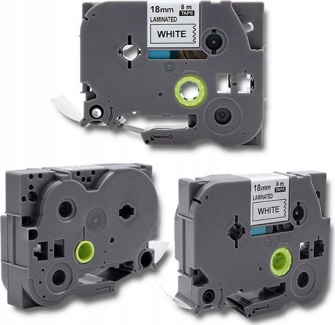 Qoltec QOLTEC 50748 Taśma do BROTHER TZ2-241 / 18mm x 8m / Biała/ Czarny nadruk