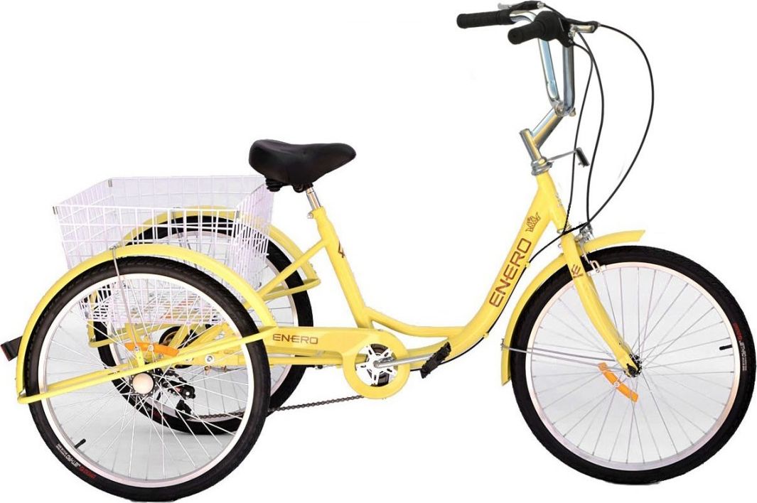 Enero Rower 3-kołowy 24" rehabilitacyjny 6-biegowy waniliowy