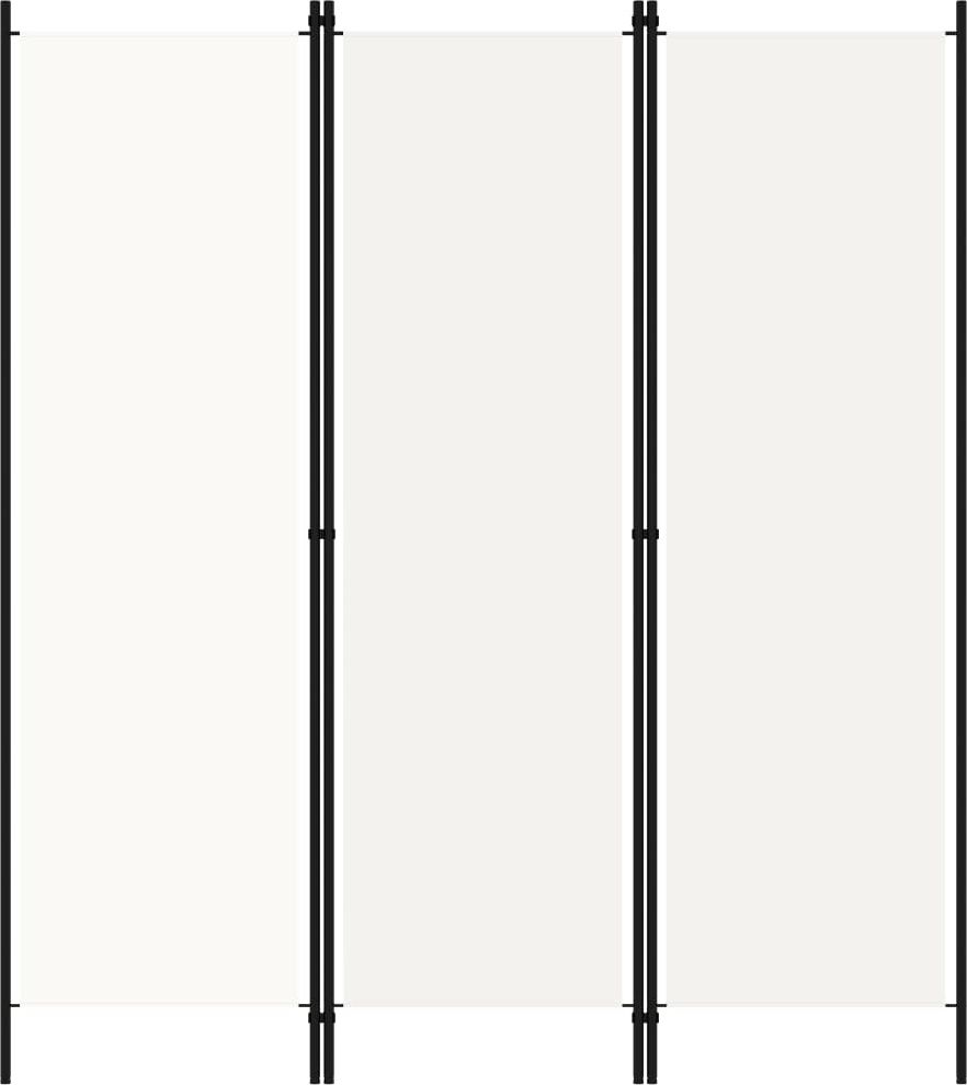 vidaXL Parawan 3-panelowy, biały, 150 x 180 cm