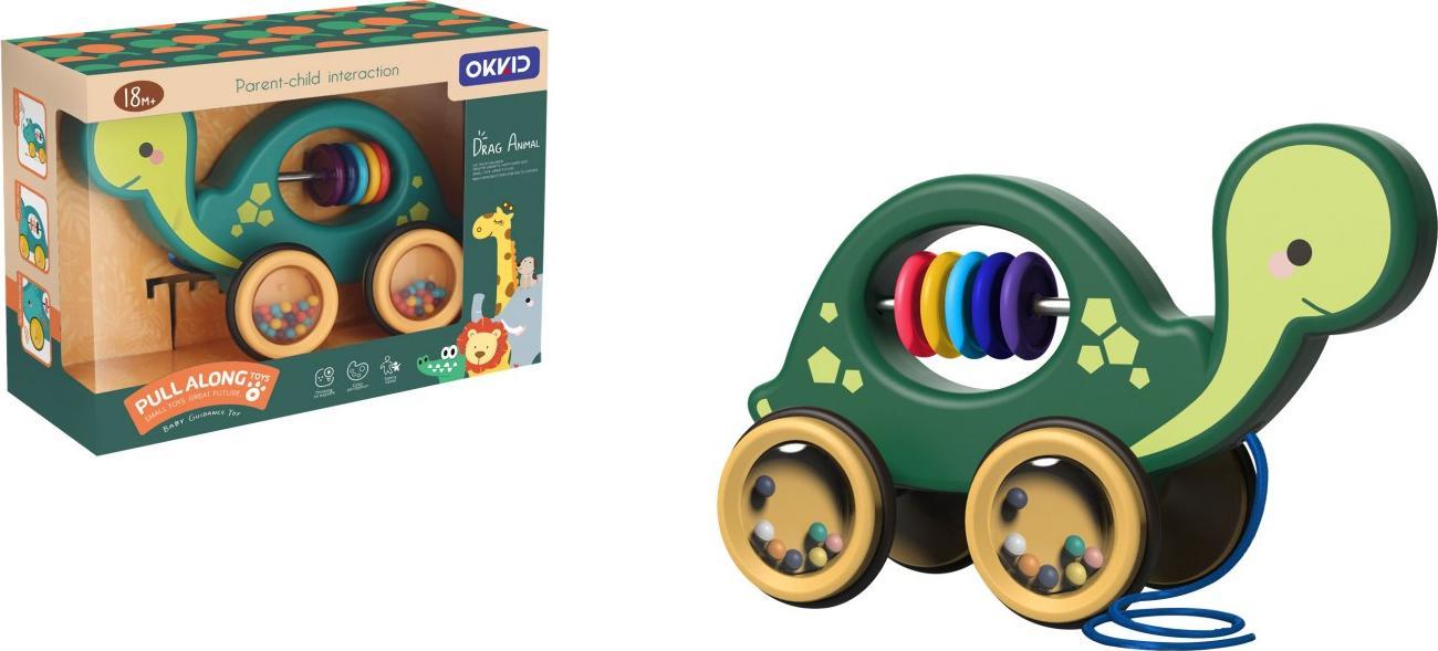 DWM GRZECHOTKA DREWNIANA NA SZNURKU MOBILNA ŻÓŁW